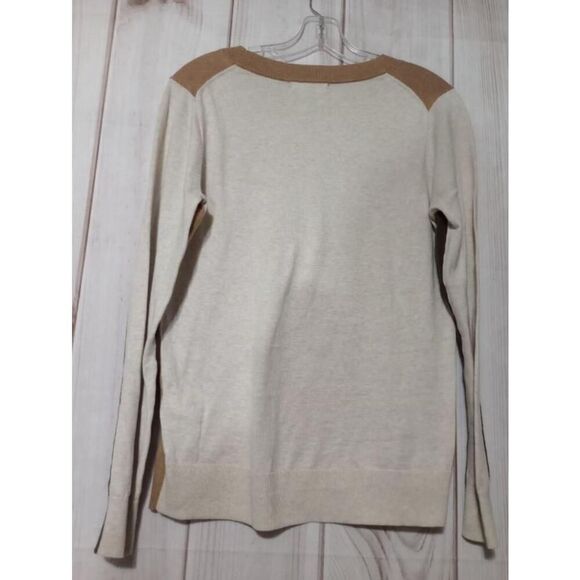 Banana Republic‎ Sweater Ladies Medium Brown Tan Color Block - Picture 2 of 6